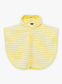 Capa de baño de color ámbar amarillo con capucha de rayas KISAM / 24E4BGG1CDBB101