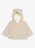 Chaqueta con capucha beige de punto GOERY / 23H0CML1VESI812