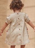 Vestido de rayas con fruncidos KAIVONNE / 24E1BFC2ROB114