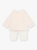 Pijama de terciopelo rosa y crudo GODELENA / 23H0NFB2ENS301
