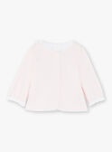 Conjunto de cárdigan de terciopelo de fantasía y pantalón de tubo de color crudo para bebé niña ZOLOUNA / 21E0NFG2ENS000