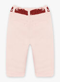 Pantalón de twill nude y cinturón con estampado floral para bebé niña CABATA / 22E1BF71PAND319