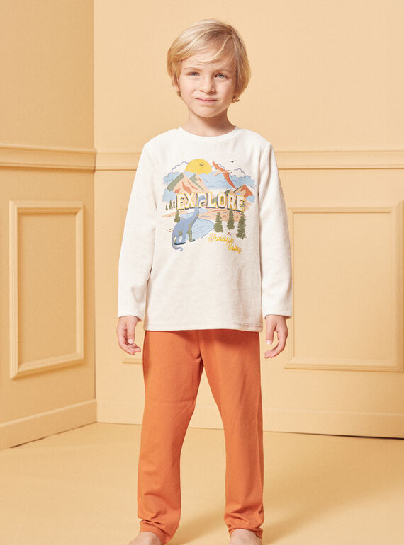 Pijama beige jaspeado LUIDINAGE / 24H5PG31PYJA011
