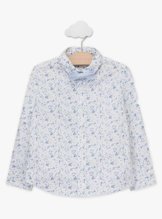 Camisa con estampado floral y pajarita extraíble para niño TIFLORAGE / 20E3PGJ6CHM001