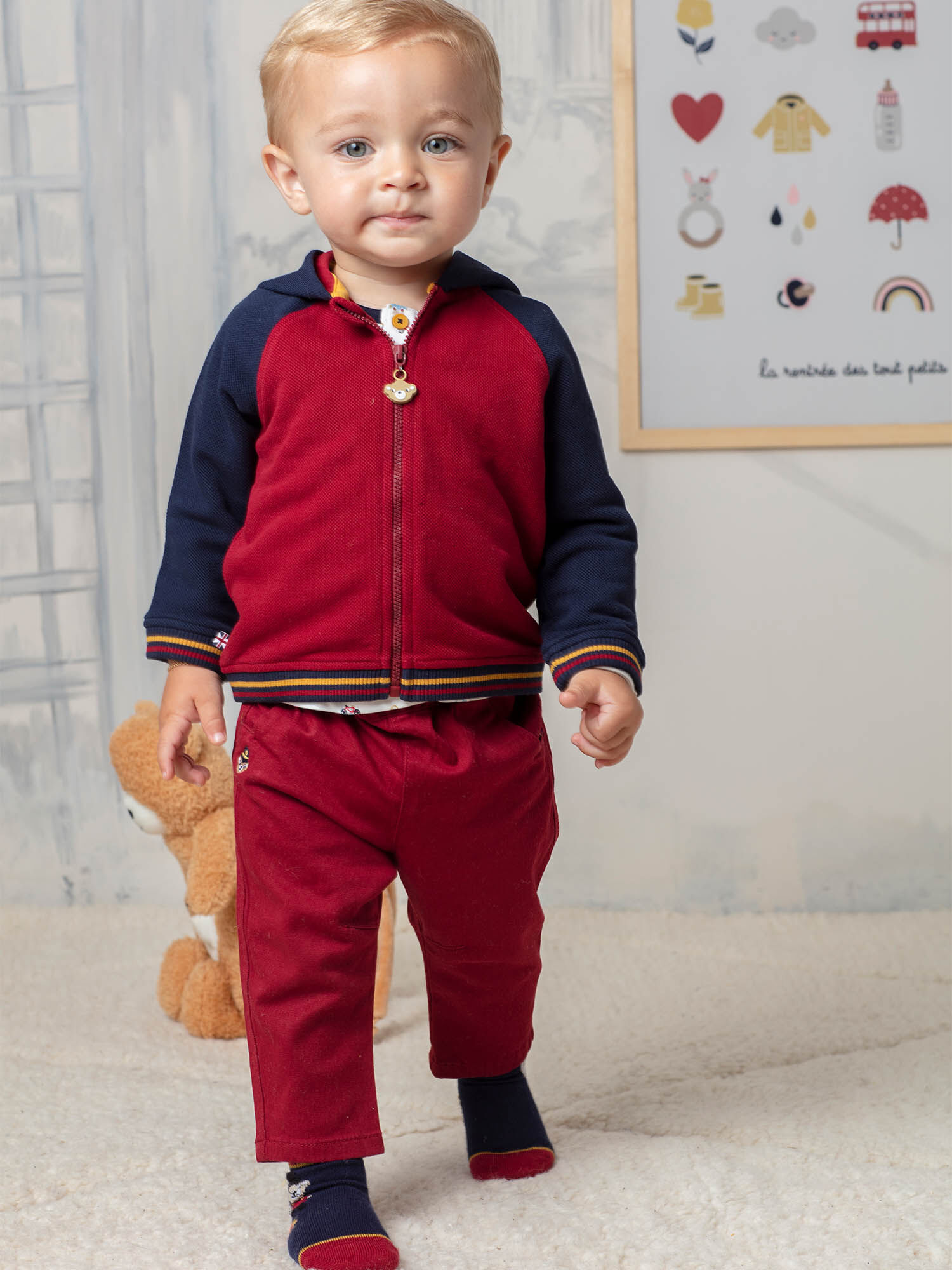 Pantalon rojo para bebe nino Chico Sergent Major