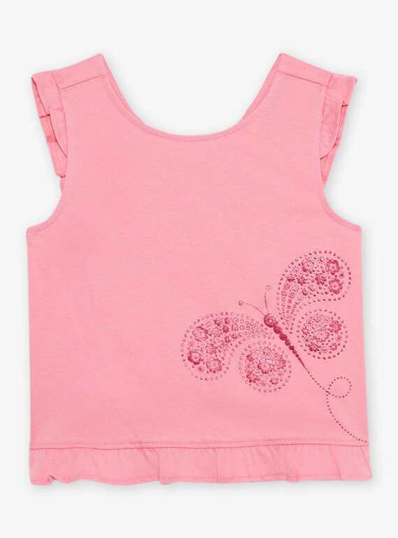 Camiseta de tirantes con estampado de mariposa para niña CAUJERETTE 1 / 22E2PFT4DEBD308