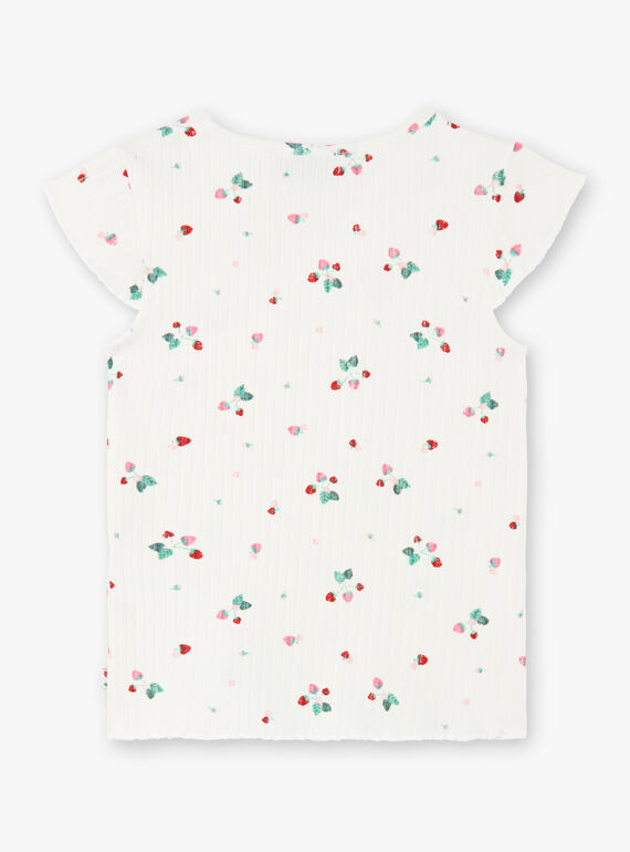 Camiseta de color blanco con estampado fresa ZETIZETTE 2 / 21E2PFJ2TMC001