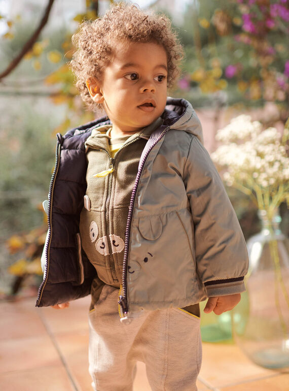 Anorak reversible verde agua para bebé niño CIENZO / 22E1BGG1DML614