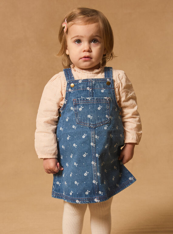 Casulla en tejido vaquero floral MABERTILLE / 25E1BF71CHSK005