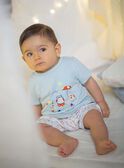 Pelele de color turquesa para bebé niño CEIBRAHIM / 22E5BG52GRE203
