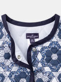 Chaqueta acolchada sin mangas de color azul y blanco LACINDY / 24H1BFJ1CSM001