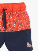 Short de baño de color naranja con estampado de tiburones KLUBORDAGE / 24E4PGG4MAIC234