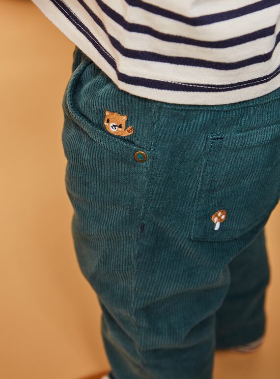 Pantalón de pana azul pato DANOE / 22H1BGU2PAN714
