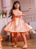 Vestido de cuadros crudo para niña CHIVYETTE / 22E2PFM1RBS001