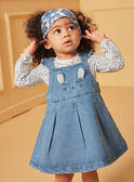 Conjunto de body y pichi de colores azul y crudo LACELIA / 24H1BFJ1ENS001