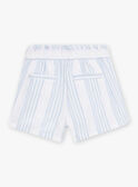 Short crudo de rayas y bordados para niña CYASHOETTE / 22E2PFK1SHO001