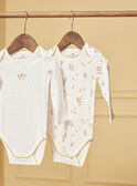 Body de color crudo jaspeado LEAUDE / 24H5BF52BDL006