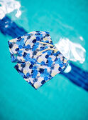 Short de playa azul vivo con estampado de hojas para bebé niño CILEO / 22E4BGO1MAI701
