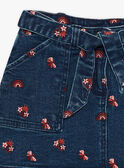 Falda vaquera con estampado bordado para niña CAJETTE / 22E2PF71JUPP274