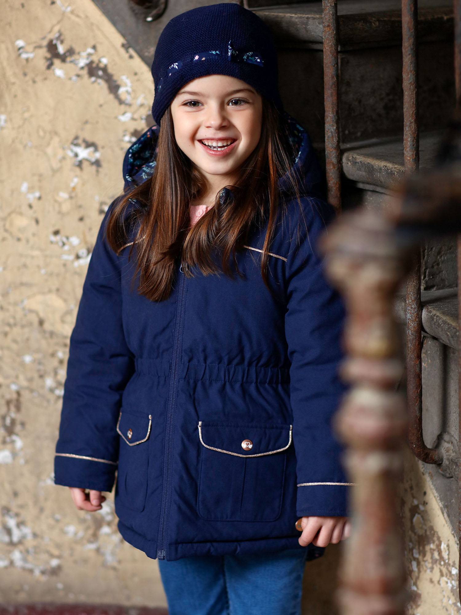 Parka reversible con capucha de color azul marino : comprar online -  Abrigos, parkas y chaquetas | SergentMajor