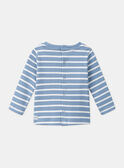 Camiseta marinera de color azul pastel y crudo LADREDO / 24H1BGJ1TMLC236