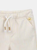 Pantalón de rayas amarillas y blancas KAJOSEPH / 24E1BGD1PANB103