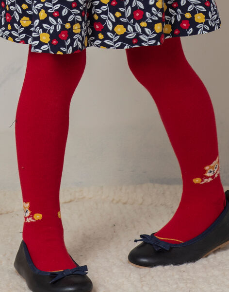 Collant Uni Rouge Motif Renard Enfant Fille Achat En Ligne Sous Vetement Chaussette Et Collant Sergentmajor