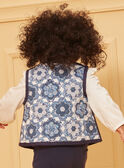 Chaqueta acolchada sin mangas de color azul y blanco LACINDY / 24H1BFJ1CSM001