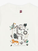 Body de rayas de color crudo con estampado de la jungla para bebé niño CAKILLIAN / 22E1BG91BOD001