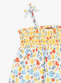 Vestido de punto smock de color crudo con estampado de flores KRUDETTE 2 / 24E2PFK7RBS001