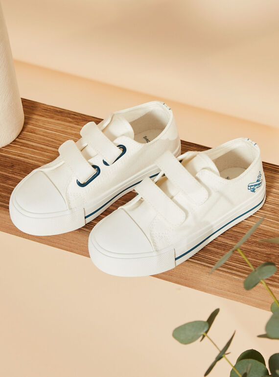 Zapatillas blancas con bordado de avión FEBASKAGE / 23N10PG21D16000