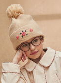 Gorro con borla beige KRABONETTE / 24E4PF81BON080