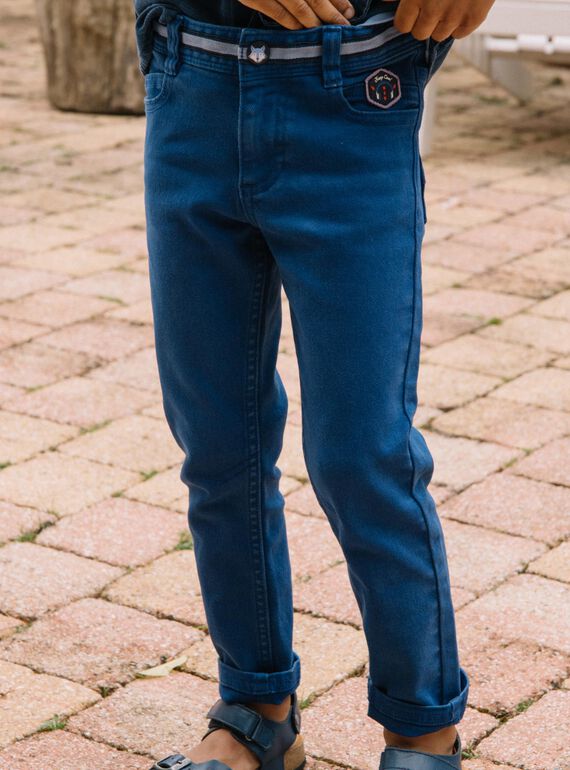Pantalón slim-fit de twill azul DABRAGE / 22H3PG51PANC207