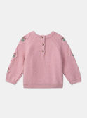 Jersey de espiga rosa claro con flores LANINA / 24H1BFQ1PULD329