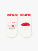 Calcetines de color crudo con estampado floral para bebé niña BAAVENIR / 21H4BF11SOQ001