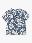 Camisa de color azul con estampado de flores KROCHEBEBE / 24E1BGT1CHM070