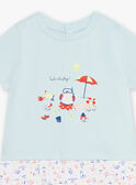 Pelele de color turquesa para bebé niño CEIBRAHIM / 22E5BG52GRE203