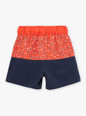 Short de baño de color naranja con estampado de tiburones KLUBORDAGE / 24E4PGG4MAIC234