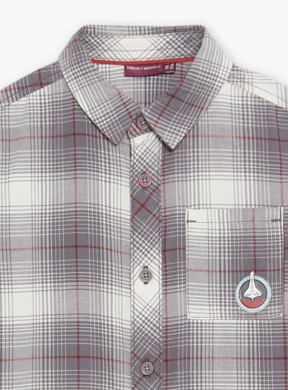 Camisa de cuadros con estampado de cohete DUCHEMAGE / 22H3PGZ1CHMJ908