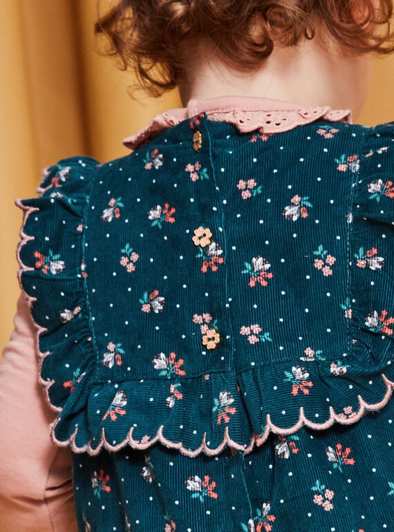 Pelele con estampado floral de canalé DATAHIS / 22H1BFZ1BARG633