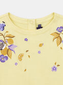 Camiseta de flores amarillas KOUETTE / 24E2PFD1TMCB104