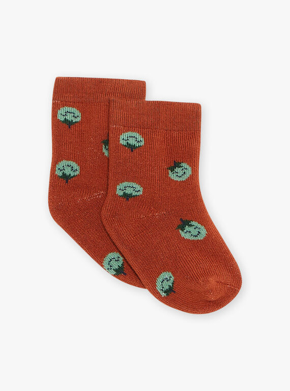 Calcetines de lazo rojo ladrillo con tomate FACOCO / 23E4BGB2SOQ506