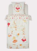 Juego de cama de color crudo con estampado de princesas y floral TIPARURCHA / 20EZEN72PLC000