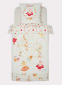 Juego de cama de color crudo con estampado de princesas y floral TIPARURCHA / 20EZEN72PLC000