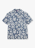 Camisa de color azul marino con estampado de flores KROCHEMAGEM / 24E3GHT1CHM070