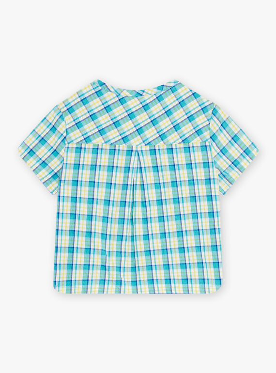 Camisa de tejido mil rayas y cuadros, para bebé niño CAVAHE / 22E1BGN1CHM209