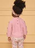 Jersey de espiga rosa claro con flores LANINA / 24H1BFQ1PULD329