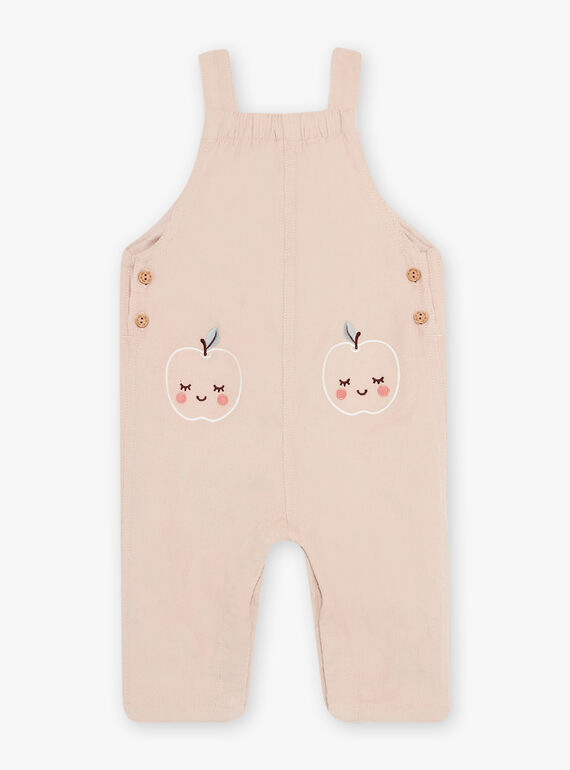 Peto de pana de canalé de color beige-rosa DAKLELIA / 22H1BFR1SAL801