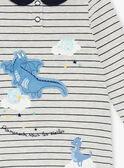 Pelele de color gris y azul marino para bebé niño VELANCELEX / 20H5BG39GREJ920