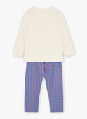 Pijama crudo y azul de muletón cepillado KUINUAGE / 24E5PG55PYJA011